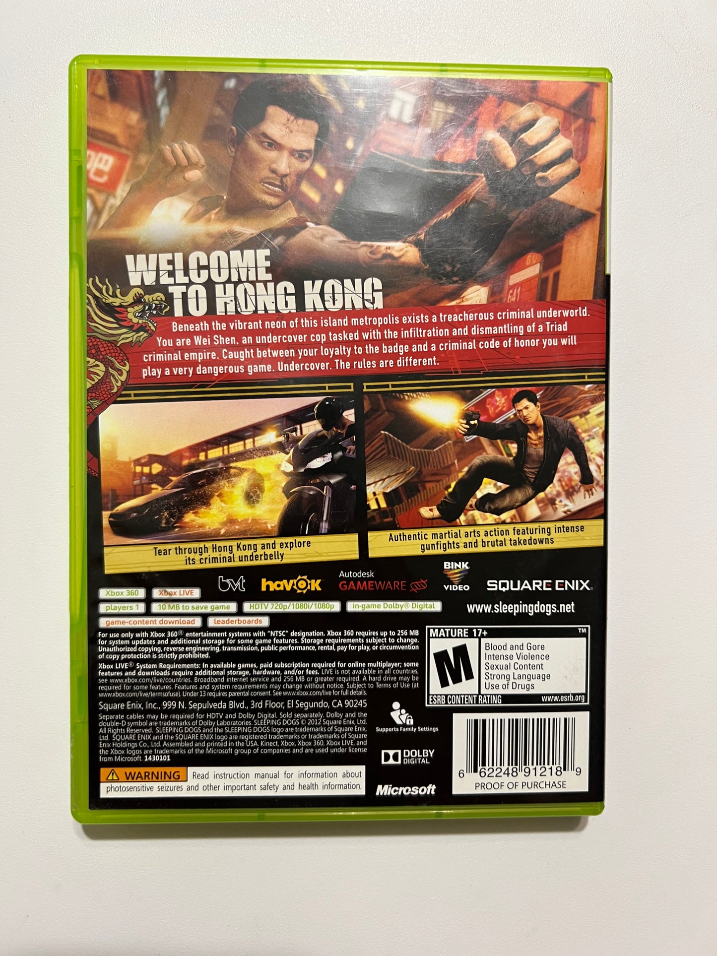 Sleeping Dogs (Walmart exclusive COMPLETE) - Xbox 360