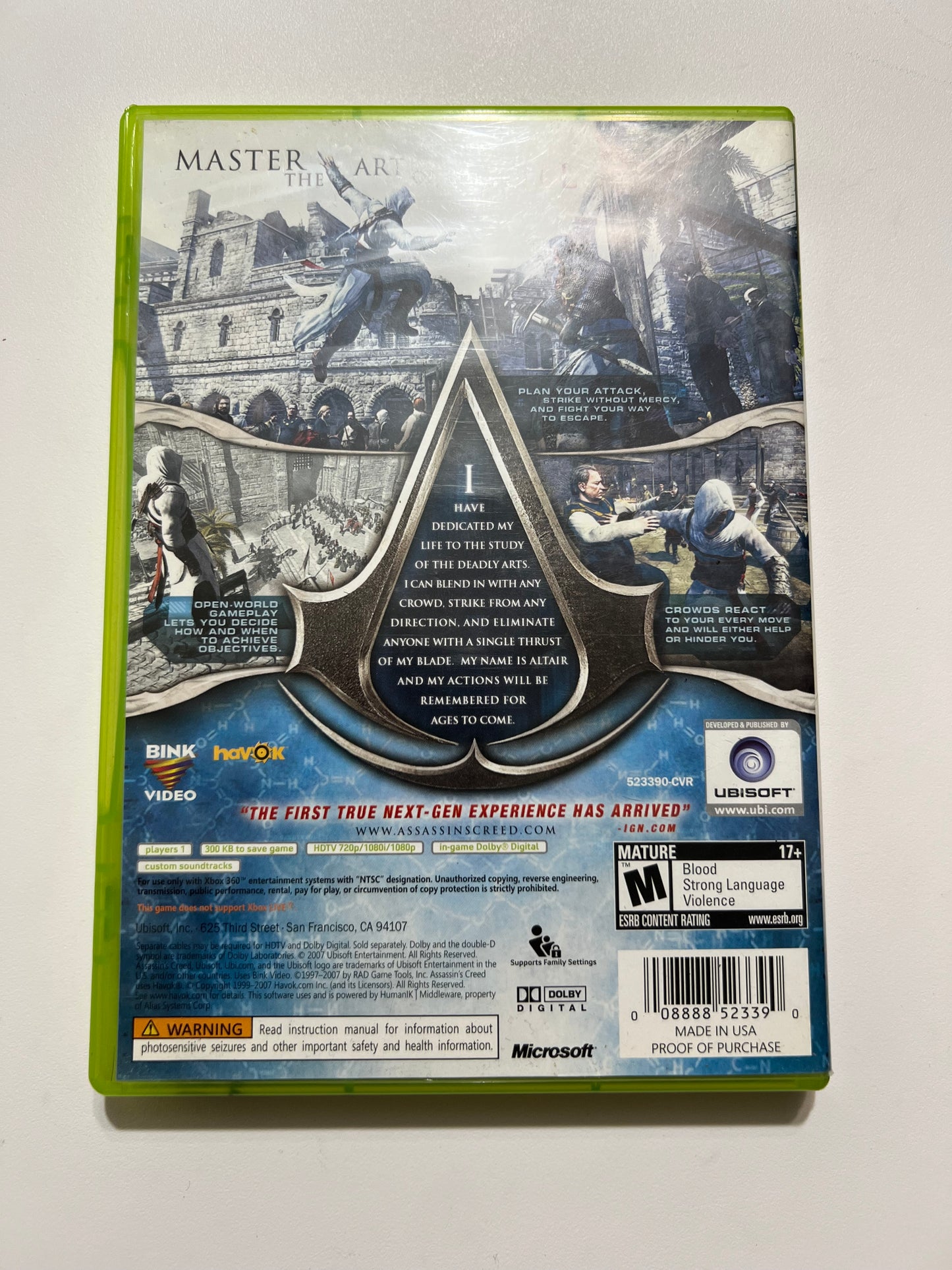 Assassins creed - Xbox 360 (complete)