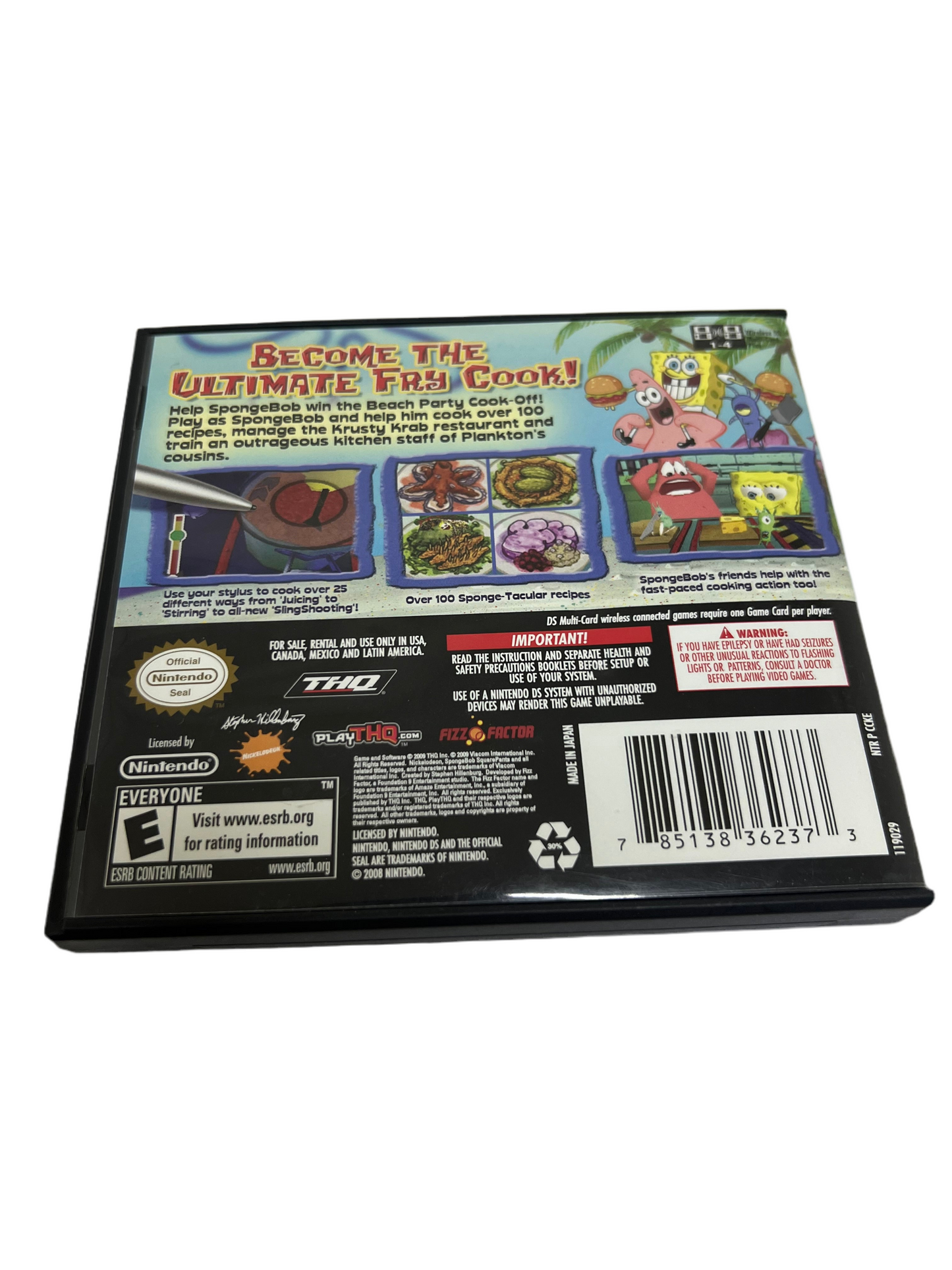 SpongeBob Beach Party Cook Off - Nintendo DS