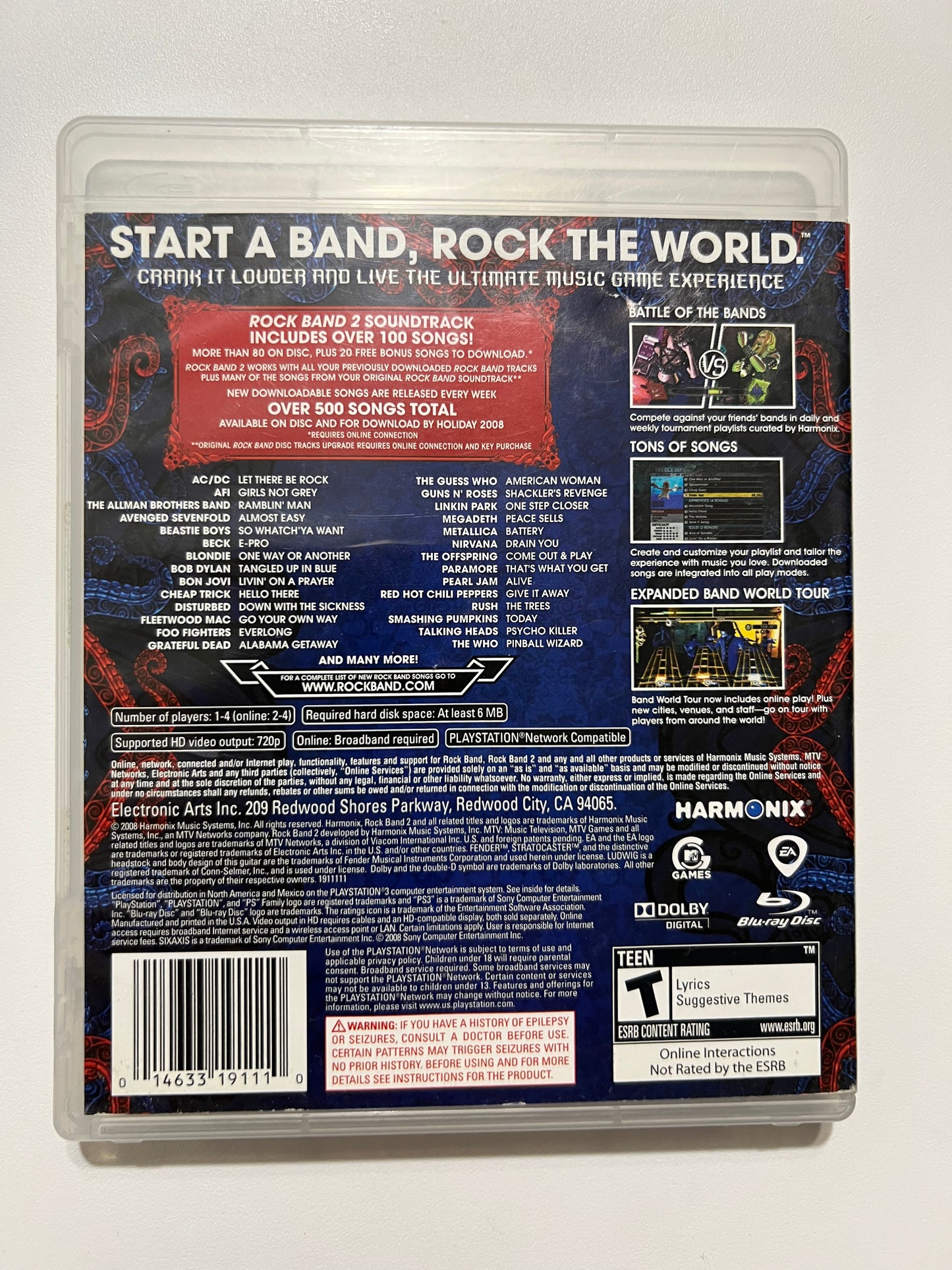 RockBand 2 - PS3 ( Missing manual )