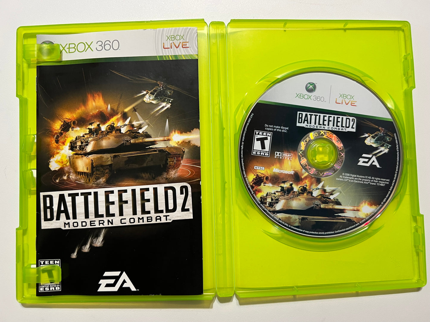 BATTLEFIELD 2 modern combat (complete) -Xbox  360