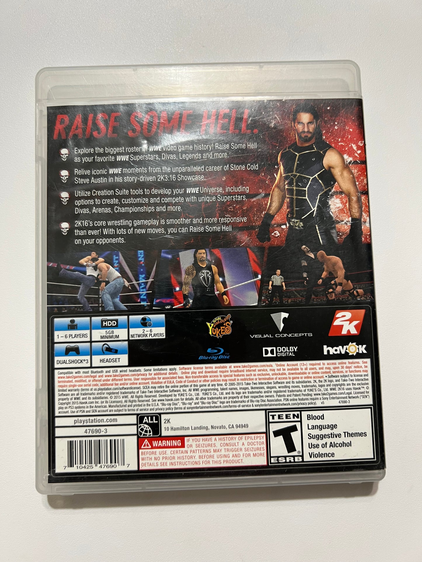 WWE 2K16 - PS3 (complete)