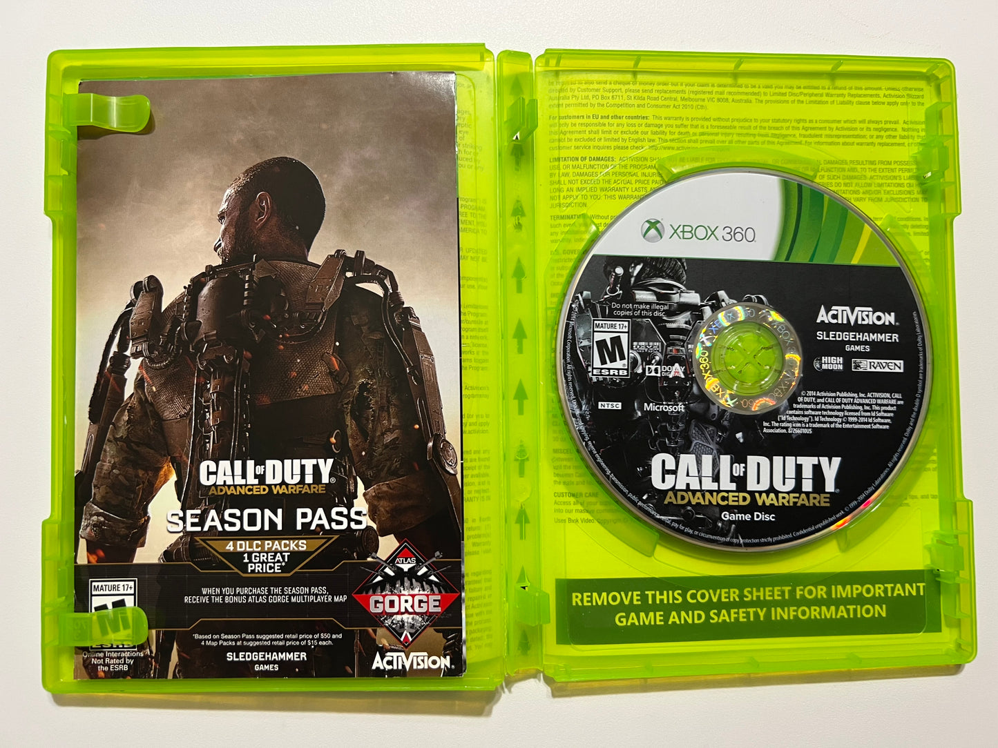 Call of duty advanced warfare - Xbox 360 (Complete)b. gum ex c6rr90