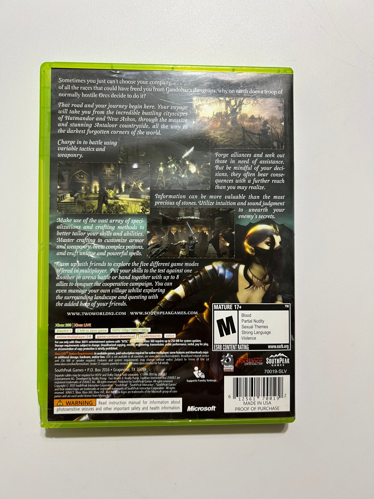 Two worlds 2 - Xbox 360 (missing manual)