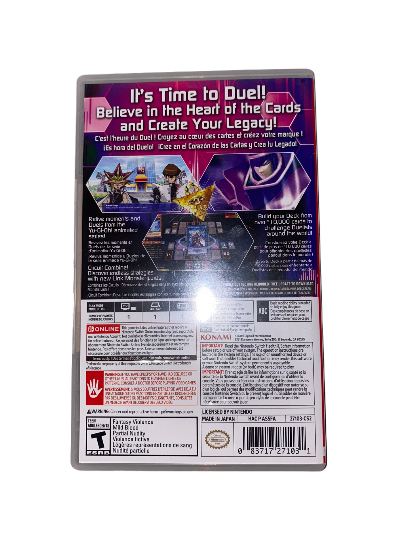 Yu-Gi-Oh Legacy of the Duelist - Nintendo Switch