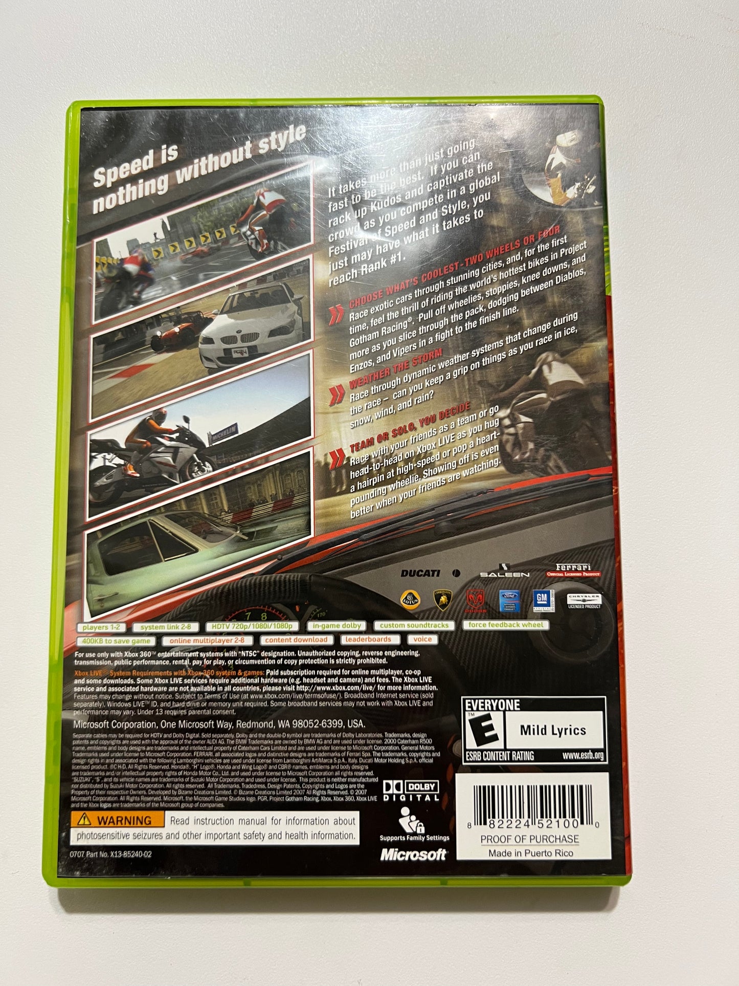 Project Gotham racing 4 (Complete) - Xbox 360